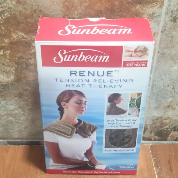 Sunbeam Neck Renue Tension Relief Heating Pad Heat Wrap - Picture 2 of 12